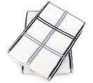 Lot De 2 Torchons De Cuisine Éponge 50x50 Cm Squares Gris