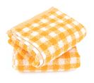 Lot De 2 Torchons De Cuisine Éponge 50x50 Cm Squares Vichy Jaune