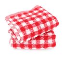 Lot De 2 Torchons De Cuisine Éponge 50x50 Cm Squares Vichy Rouge