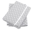 Lot De 2 Torchons De Cuisine Toile 50x70 Cm Dots Gris