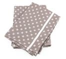 Lot De 2 Torchons De Cuisine Toile 50x70 Cm Dots Marron