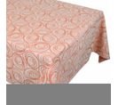 Nappe Carrée 150x150 Cm Jacquard Coton Spirale Orange Papaye