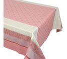 Nappe Carrée 150x150 Cm Jacquard Coton + Charleston Rouge Corail