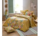 Housse De Couette 200x200 Cm Coton Obsession Jaune Safran Avec Impression Fixé-lavé