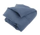 Housse De Couette Uni 260x240 Cm Coton Alto Bleu Jean