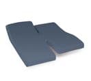 Drap Housse Relaxation Uni 2x70x200 Cm Coton Alto Bleu Jean Tête Pied Relevable