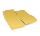 Drap Housse Relaxation Uni 2x100x220 Cm Coton Alto Jaune Bourdon Tête Pied Relevable