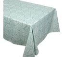 Nappe Rectangle 150x350 Cm Imprimée 100% Polyester Boho Géométrique Vert Sauge