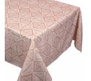 Nappe Carrée 170x170 Cm Imprimée 100% Polyester Boho Géométrique Marron Sienne