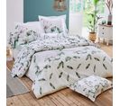 Parure De Lit 280x240 Cm Percale Coton Magnolia Vert Sauge