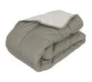 Couette Hiver 140x200 Cm Cocoon Bicolore Taupe/lin Garnissage Fibre Polyester 400g/m2