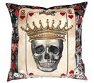 Housse De Coussin 45x45 Cm Tête De Mort Dame De Coeur