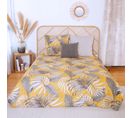 Parure De Lit 260x240 Cm Microfibre 50% Recyclée Aquilie Jaune 3 Pièces