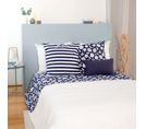 Parure De Drap 240x290 Cm Coton Bci Adouci Capri Bleu 3 Pièces