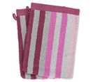 Lot De 2 Gants De Toilette 16x21 Cm Pure Stripes Rose Lavande