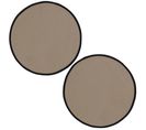 Lot De 2 Set De Table Rond 38 Cm Diabolo Marron Tourterelle Traitement Teflon