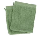 Lot De 2 Gants De Toilette 16x21 Cm Coton Peigné Alba Céladon