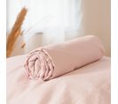 Drap Housse 160x200 Cm Coton Lavé Lino Rose Nude