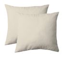 Lot De 2 Taies D'oreiller 63x63 Cm Polyester Microfibre Lago Beige