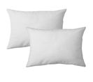 Lot De 2 Taies D'oreiller 50x70 Cm Polyester Microfibre Lago Blanc