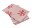 Lot De 2 Torchons De Cuisine Toile 50x70 Cm Coton Ice Rouge