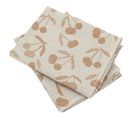 Lot De 2 Torchons De Cuisine Toile 50x70 Cm Coton Bing Marron