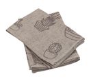 Lot De 2 Torchons De Cuisine Toile 50x70 Cm Coton Cactus Marron