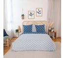 Parure De Lit 260x240 Cm Coton Bci Adouci Flavy Bleu 3 Pièces