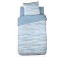 Parure De Lit 140x200 Cm 100% Polyester Microfibre Blis Bleu 2 Pièces