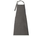 Tablier De Cuisine Double Poche 70x90 Cm Coton Hono Marron Granit