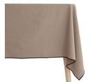 Nappe Coton 160x160 Cm Hono Beige Chanvre Finition Point Bourdon