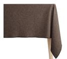 Nappe Coton 160x160 Cm Hono Marron Schiste Finition Point Bourdon