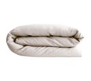 Housse De Couette 260x240 Cm Lit Queen Size Lin Lavé Sonate Blanc Naturel