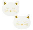 Lot De 2 Sets De Table Enfant Chat Blanc White