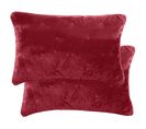 Housse De Coussin 40x60 Gipsy En Velours De Polyester Piquage Points Brodés Pourpre