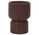 Bougie Parfumée Pot En Céramique Sahana Marron Cire De Paraffine Senteur Brume Des Bois