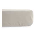 Drap Housse Uni 160x200 Cm 100% Percale De Coton Manoir Blanc Naturel Bonnet 35