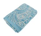 Serviette De Toilette Coton 50x100 Cm Motif Mandala Collection Plenty Bleue