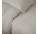 Housse De Couette 240x220 Cm Mousseline De Coton Milos Beige Ficelle