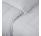 Housse De Couette 240x220 Cm Mousseline De Coton Milos Blanc Neige