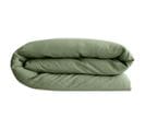 Housse De Couette Lin Et Coton 240x220 Cm Collection Opera Vert Mousse