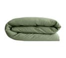 Housse De Couette Lin Et Coton 260x240 Cm Collection Opera Vert Mousse