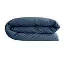 Housse De Couette Lin Et Coton 280x240 Cm Collection Opera Bleu Ardoise