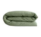 Housse De Couette Lin Et Coton 280x240 Cm Collection Opera Vert Mousse