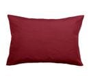 Taie D'oreiller 50x70 Cm Percale De Coton Manoir Rouge Carmin