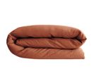 Housse De Couette 260x240 Cm Pur Coton Palace Marron Terre Cuite