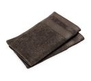 Lot De 2 Serviettes Invité Coton 550g/m2 30x50cm Collection Naïa Marron Café