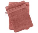 Lot De 2 Gants De Toilette Coton 550g/m2 Collection Naïa Rose Pêche