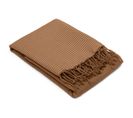 Drap De Plage Fouta Nid D'abeille 100x200 Cm Coton 230 G/m² Marron Cognac