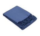 Drap De Plage Fouta Nid D'abeille 100x200 Cm Coton 230 G/m² Bleu Navy